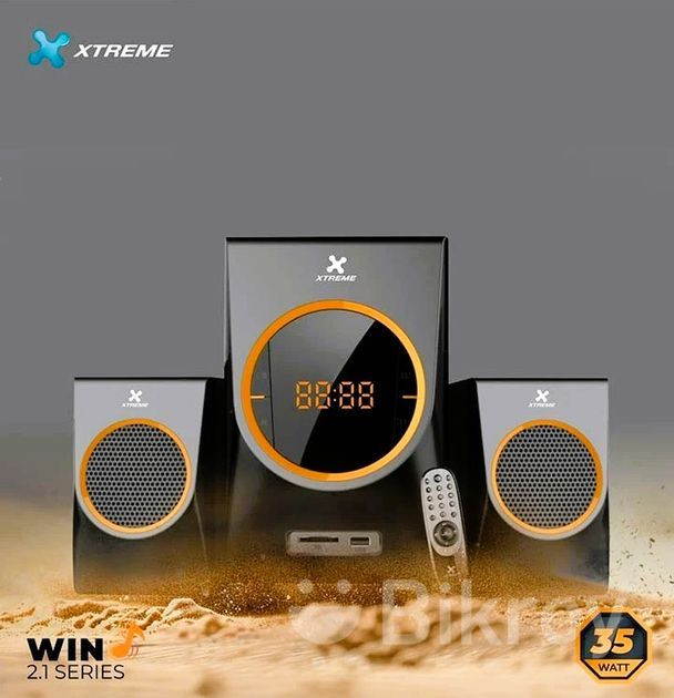 Xtreme Win 2:1 Bluetooth Black Multimedia Speaker With Remote